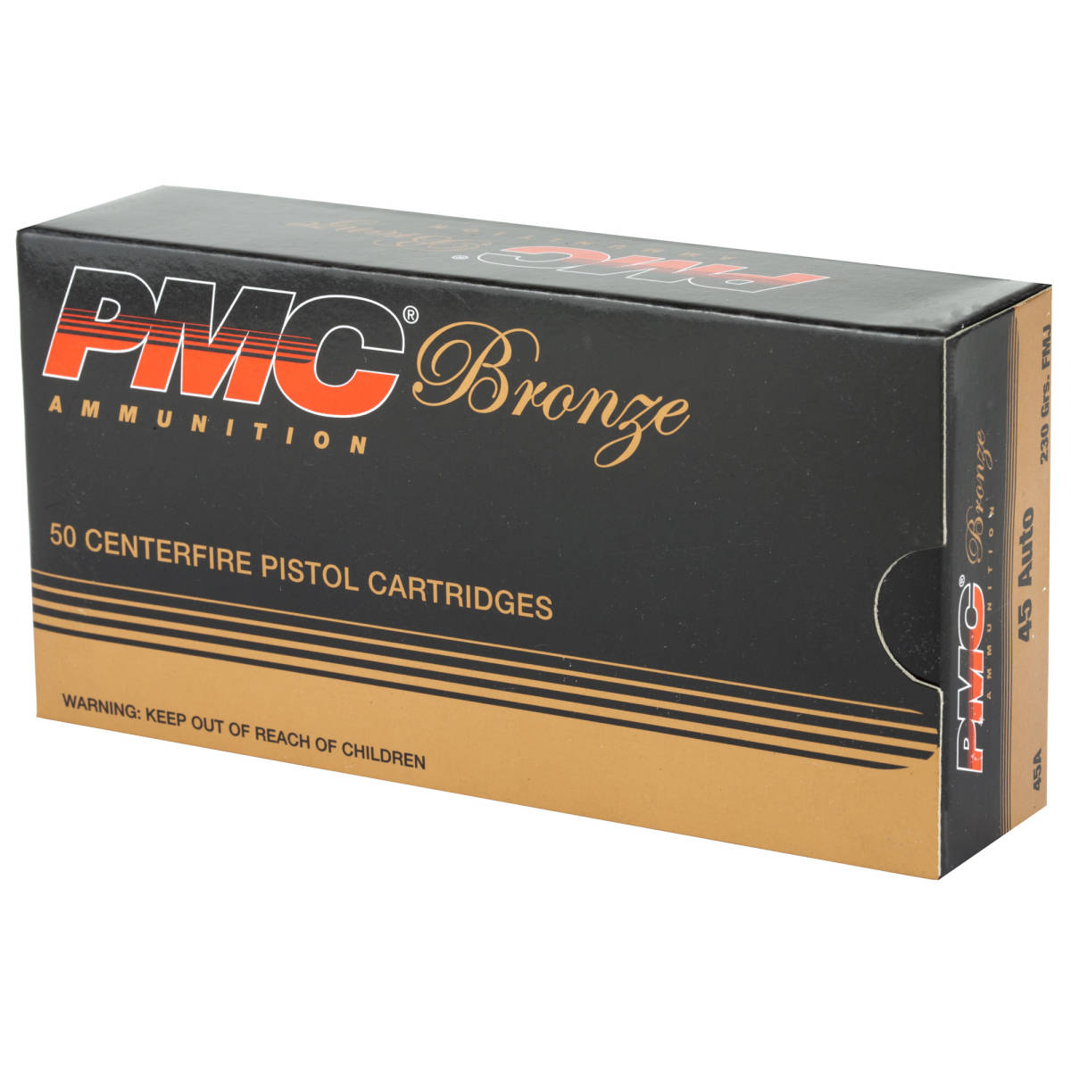 PMC Bronze .45 ACP 230 Grain FMJ 45A 50 rds - Pistol Ammunition at ...