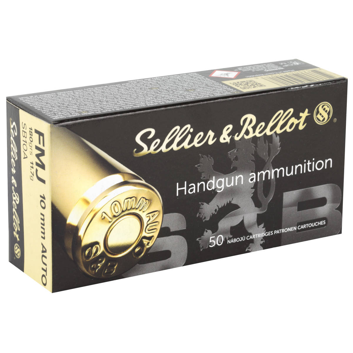 10MM AMMO S&B 180GR FMJ BRASS SELLIER & BELLOT 10 MM 180 Grain SB10A-img-1