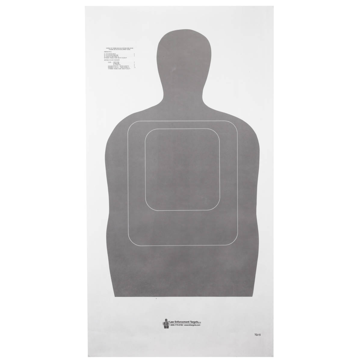 Action Target TQ15GRAY100 Qualification Standard Silhouette Paper ...