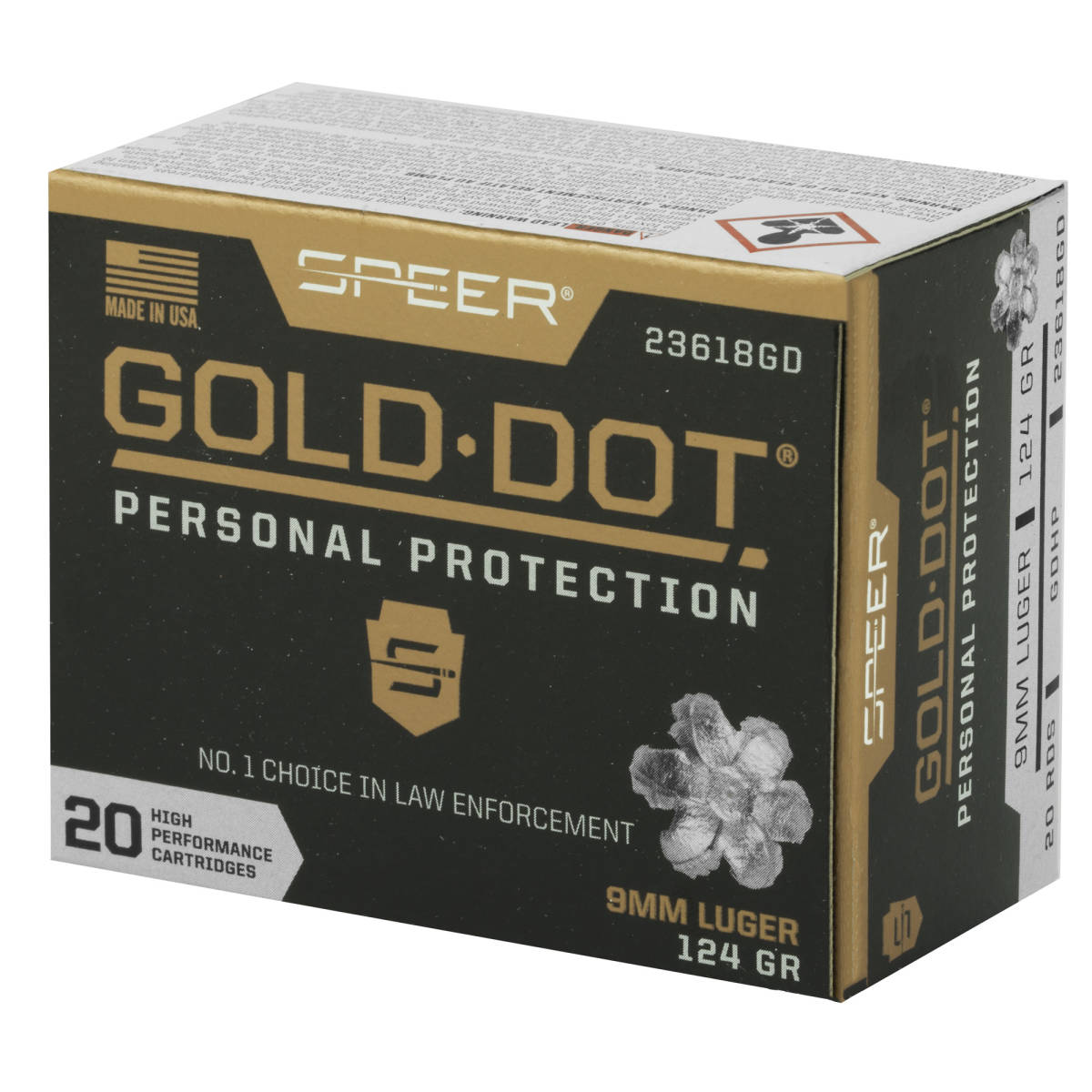 Speer 23618GD Gold Dot Personal Protection 9mmLuger 124gr Hollow Point...-img-3