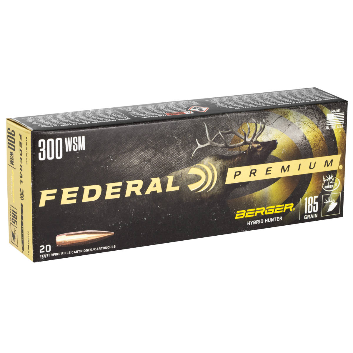 Federal P300WSMBCH1 Premium 300WSM 185gr Berger Hybrid Hunter 20 Per...-img-2