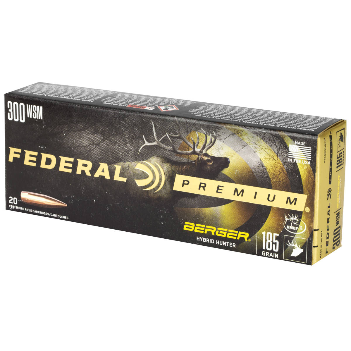 Federal P300WSMBCH1 Premium 300WSM 185gr Berger Hybrid Hunter 20 Per...-img-3