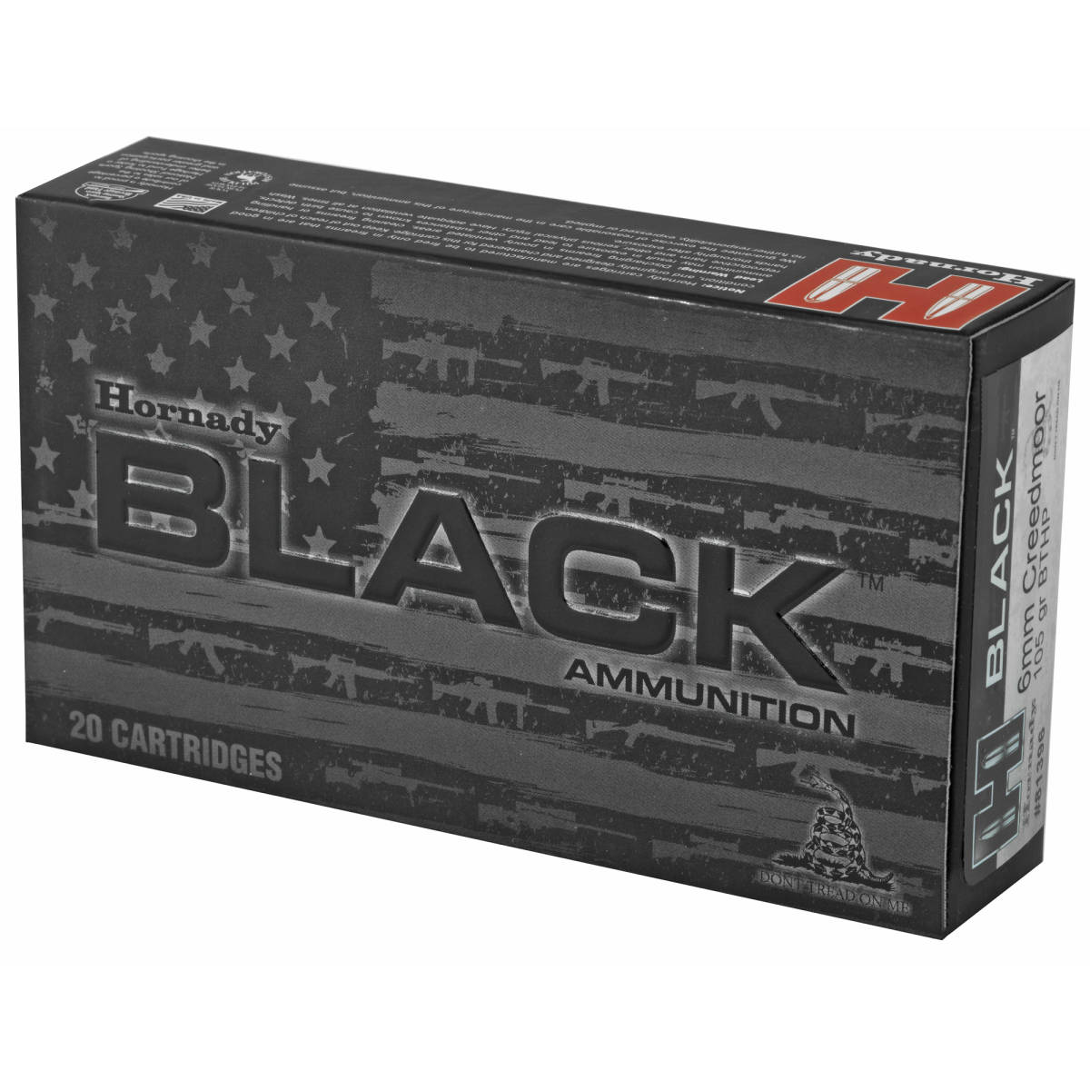 Hornady 81396 Black 6mm Creedmoor 105 gr Boat Tail Hollow Point 20 Per...-img-2