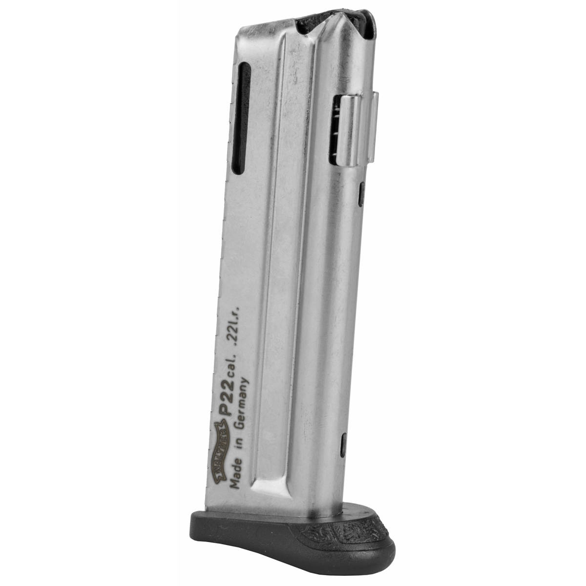 Walther Arms 512604 P22 10rd Detachable w/Finger Rest 22 LR Black Steel-img-2