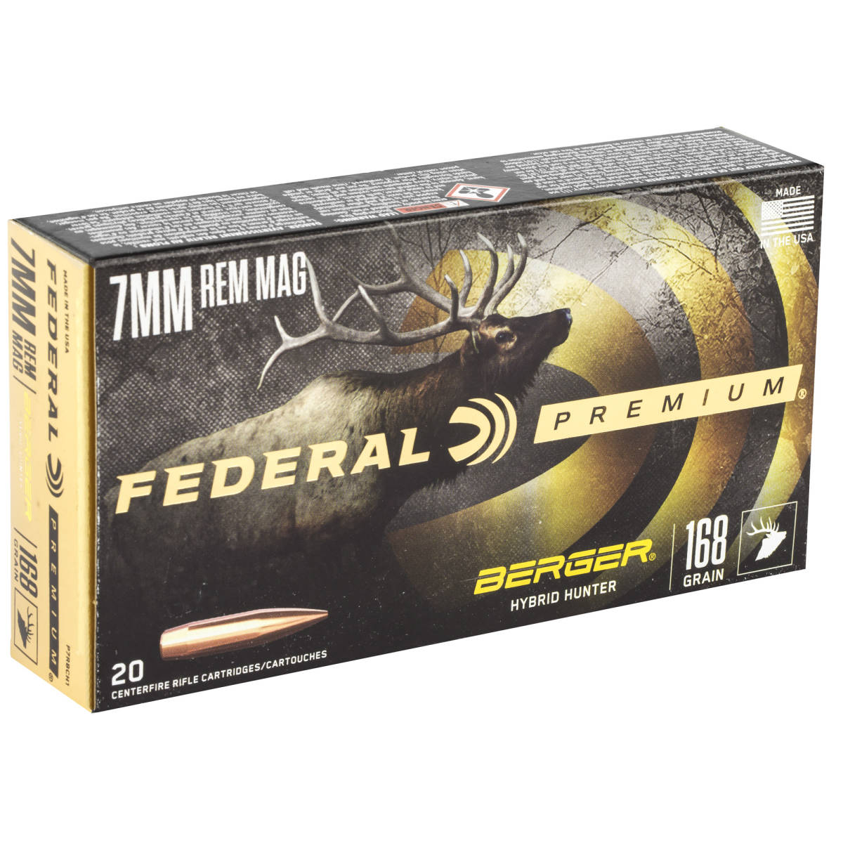 Federal PR7BCH1 Premium 7mmRemMag 168gr Berger Hybrid Hunter 20 Per...-img-2