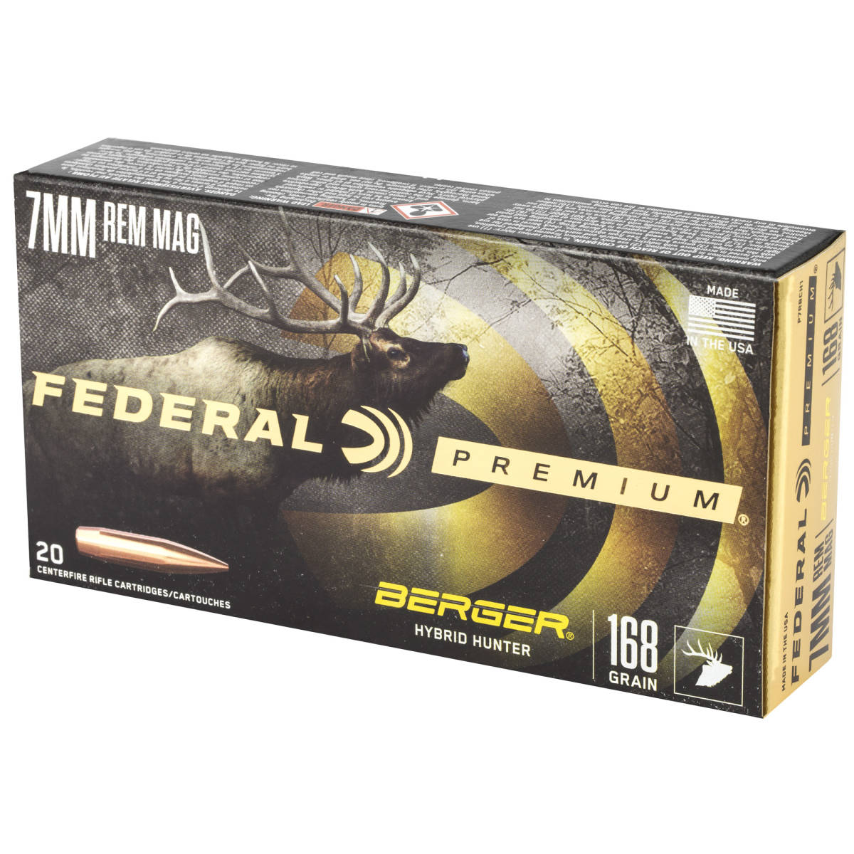 Federal PR7BCH1 Premium 7mmRemMag 168gr Berger Hybrid Hunter 20 Per...-img-3