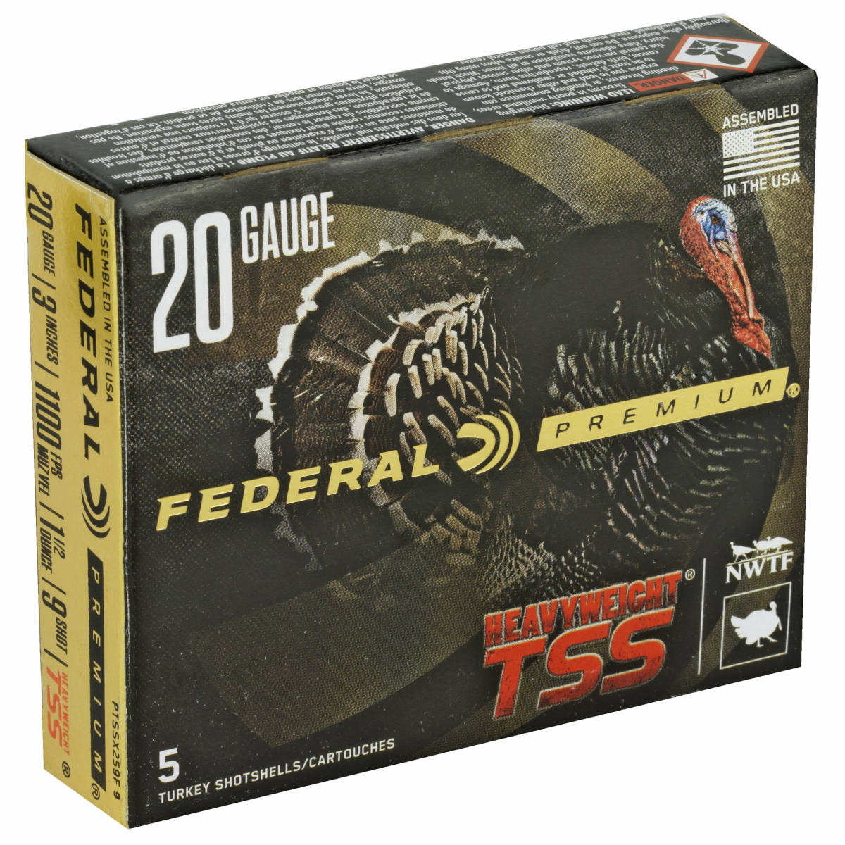 Federal PTSSX259F9 Premium Heavyweight TSS 20 Gauge 3” 1 1/2 oz 9 Shot-img-1