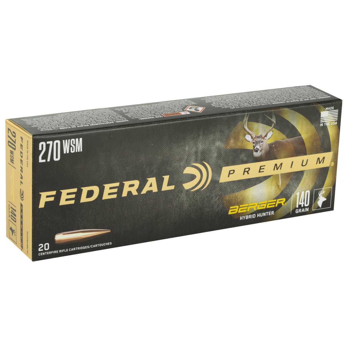 Federal P270WSMBCH1 Premium 270WSM 140gr Berger Hybrid Hunter 20 Per...-img-2
