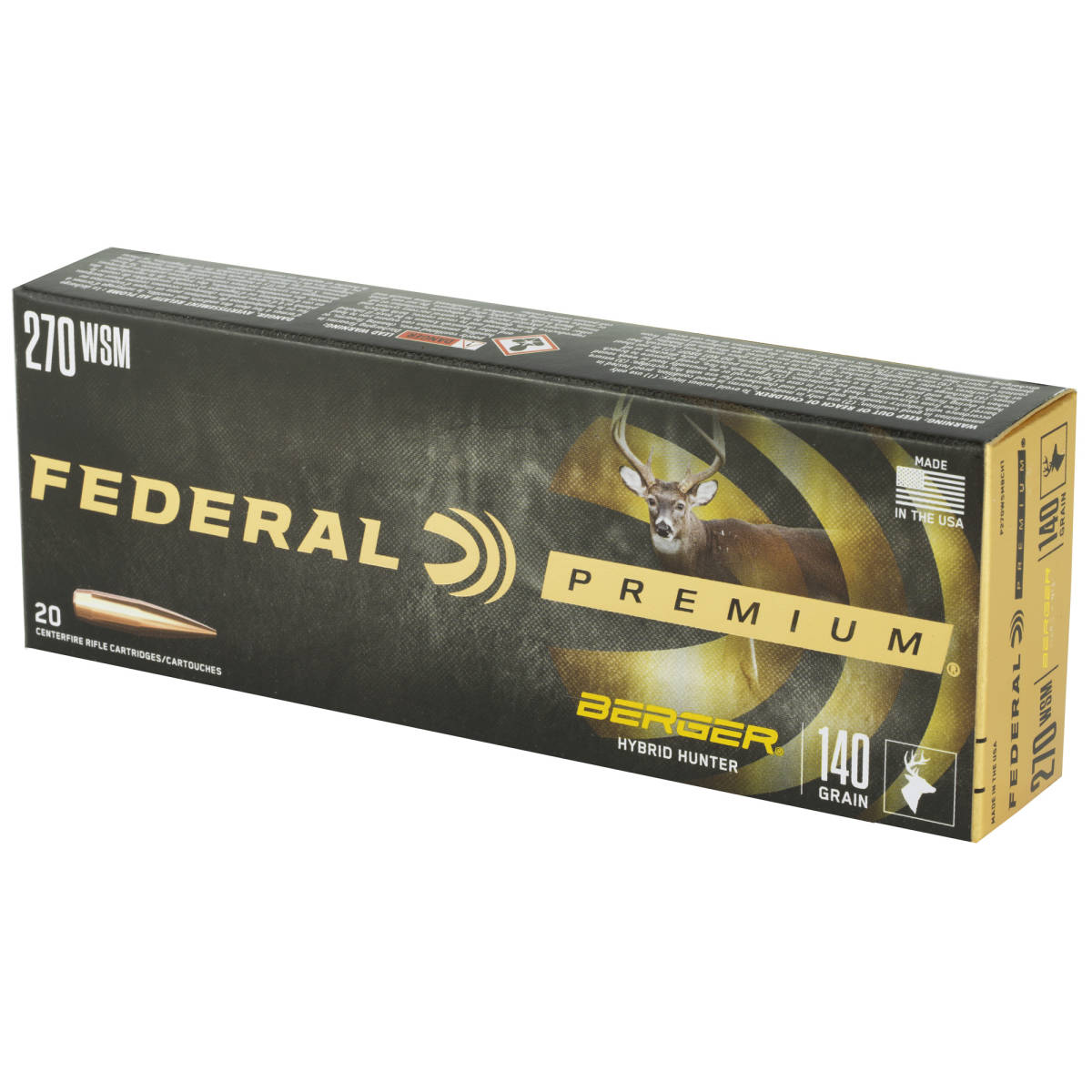 Federal P270WSMBCH1 Premium 270WSM 140gr Berger Hybrid Hunter 20 Per...-img-3