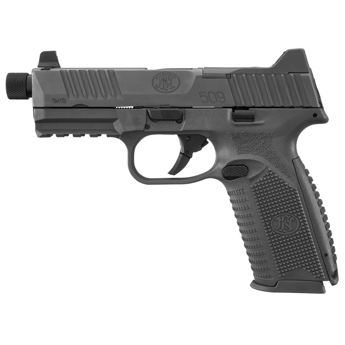 FN 66100527 509T 9mm Luger 10+1, 4.50” Black Steel Threaded Barrel,...-img-0