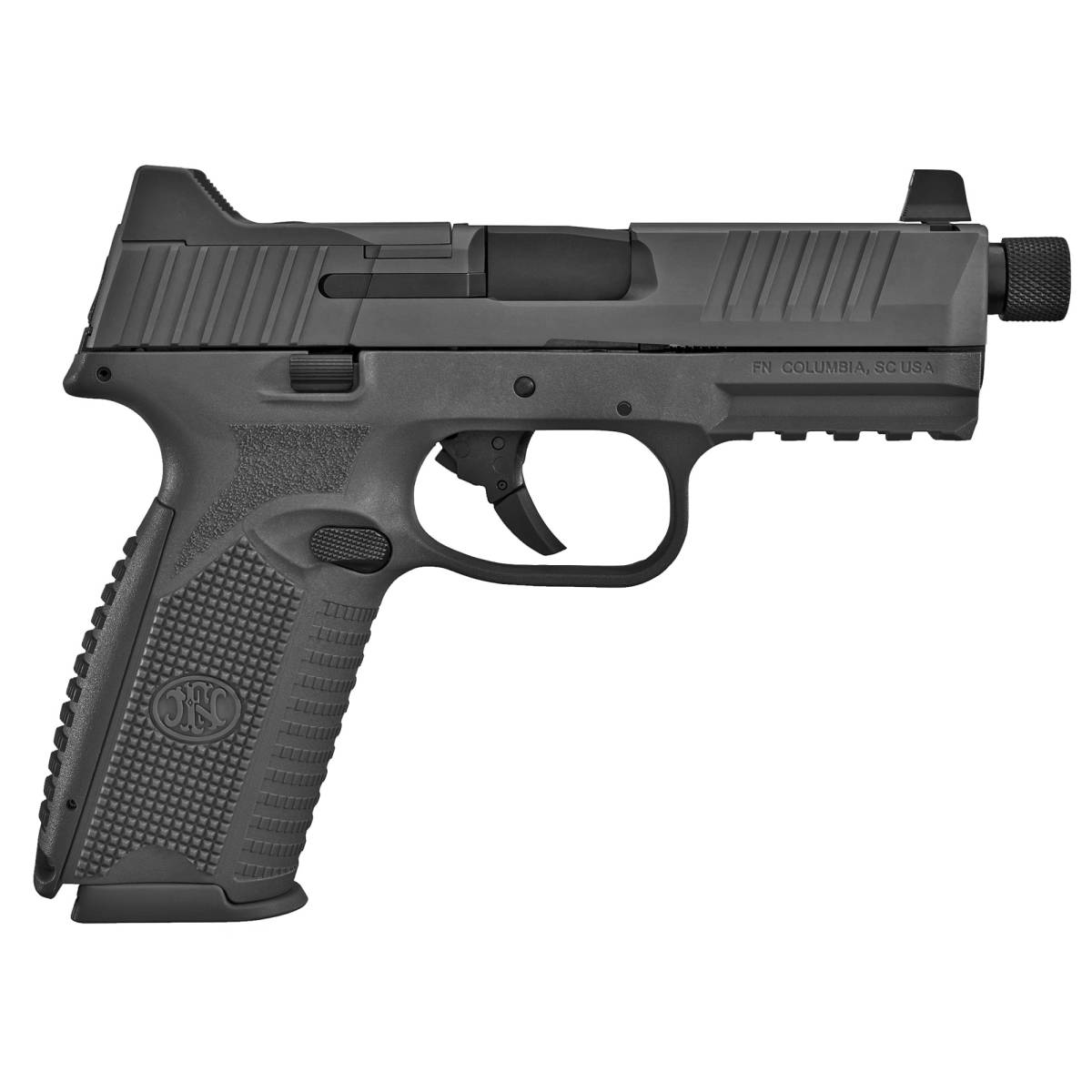FN 66100527 509T 9mm Luger 10+1, 4.50” Black Steel Threaded Barrel,...-img-1
