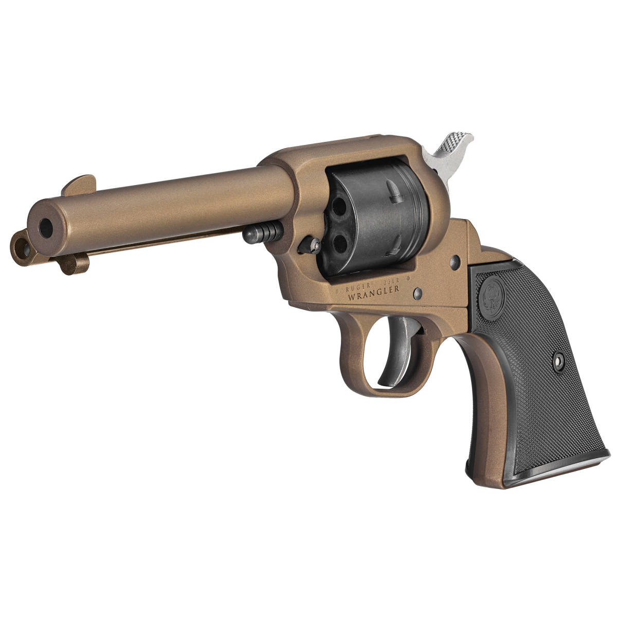 Ruger Wrangler 22 LR Revolver Burnt Bronze 4.62” 6 Round Black...-img-2