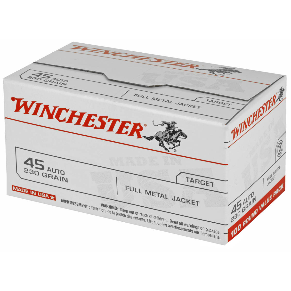WINCHESTER 45ACP 230GR AMMO FMJ 100 ROUND VALUE PACK 45 ACP-img-2