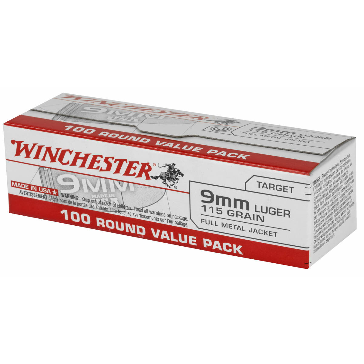 Winchester 9mm Luger 115 gr Full Metal Jacket (FMJ)-img-2