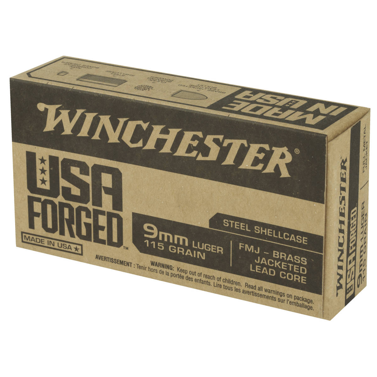 Winchester Ammo WIN9SV USA Forged 9mmLuger 115gr Full Metal Jacket 50...-img-3
