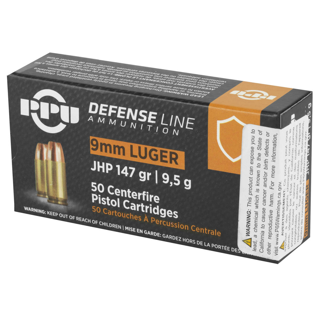 PPU 9mm Personal Defense Ammo 147 gr Jacketed Hollow Point (JHP) 50 Round-img-3
