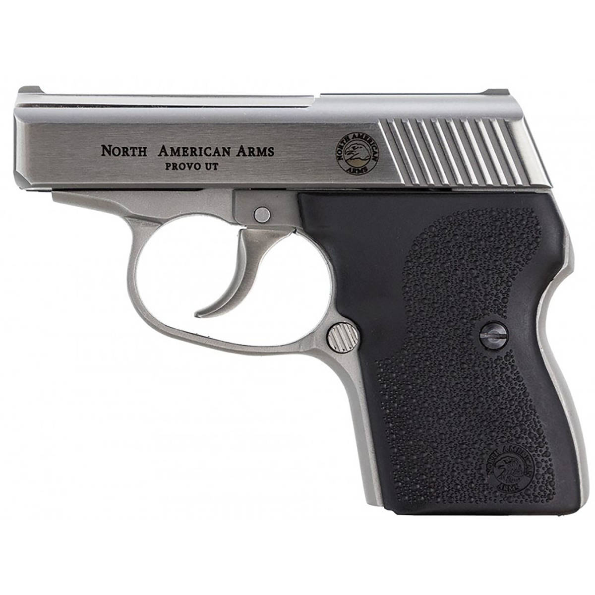 NAA GUARDIAN 380 ACP 2.50” Bbl 6+1 Stainless Steel Black Rubber Grip-img-4