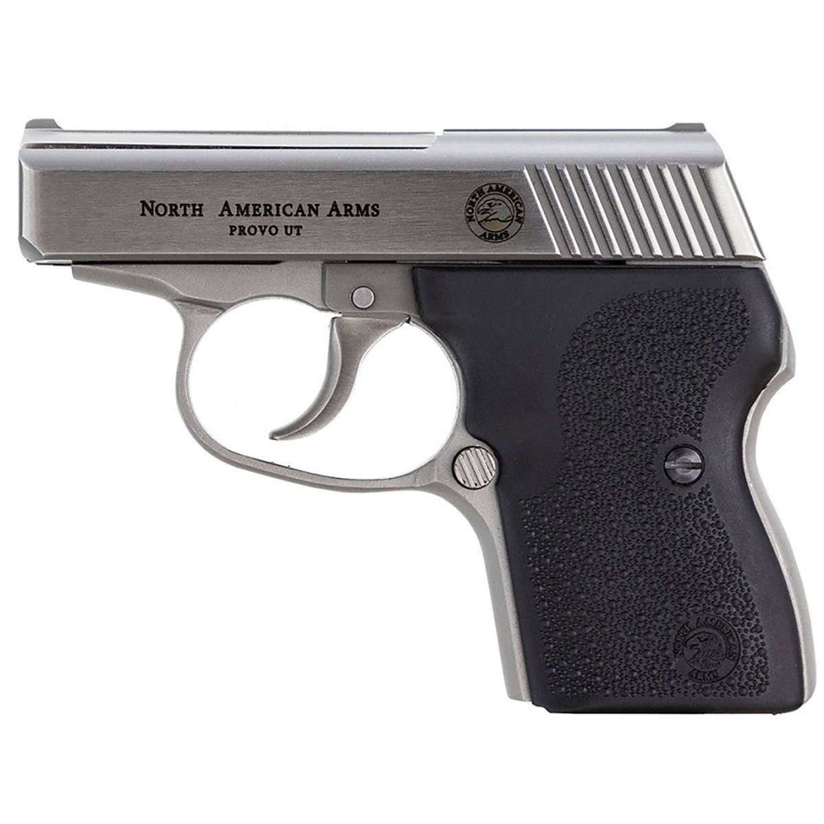 NAA GUARDIAN 380 ACP 2.50” Bbl 6+1 Stainless Steel Black Rubber Grip-img-3
