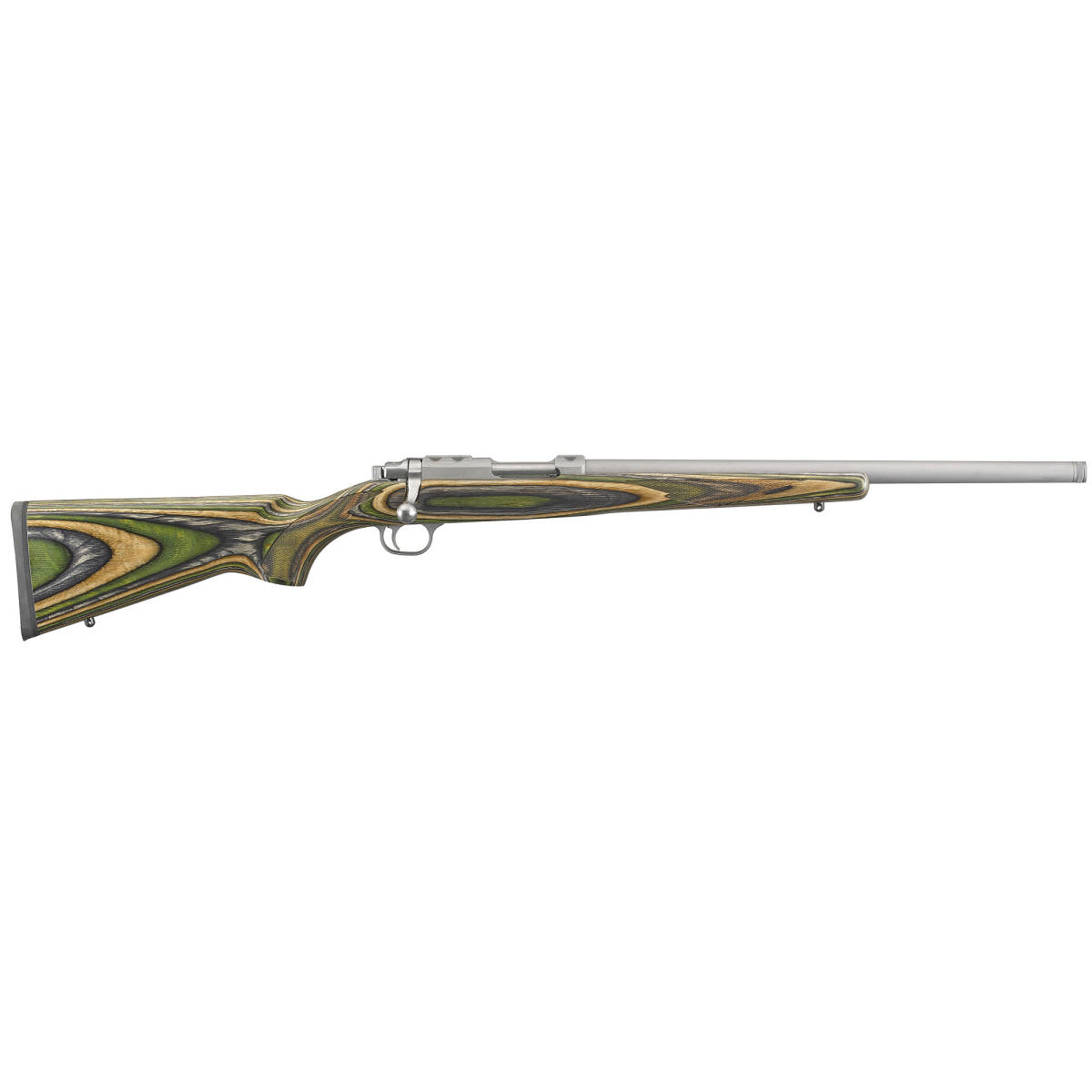 Ruger 77/17 17 WSM –Stainless 18.5" Threaded Barrel Green Mountain...-img-1
