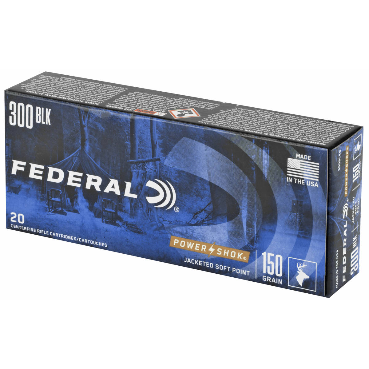 Federal 300 Blackout Power-Shok 300Blk 150 gr Soft Point SP AAC-img-2