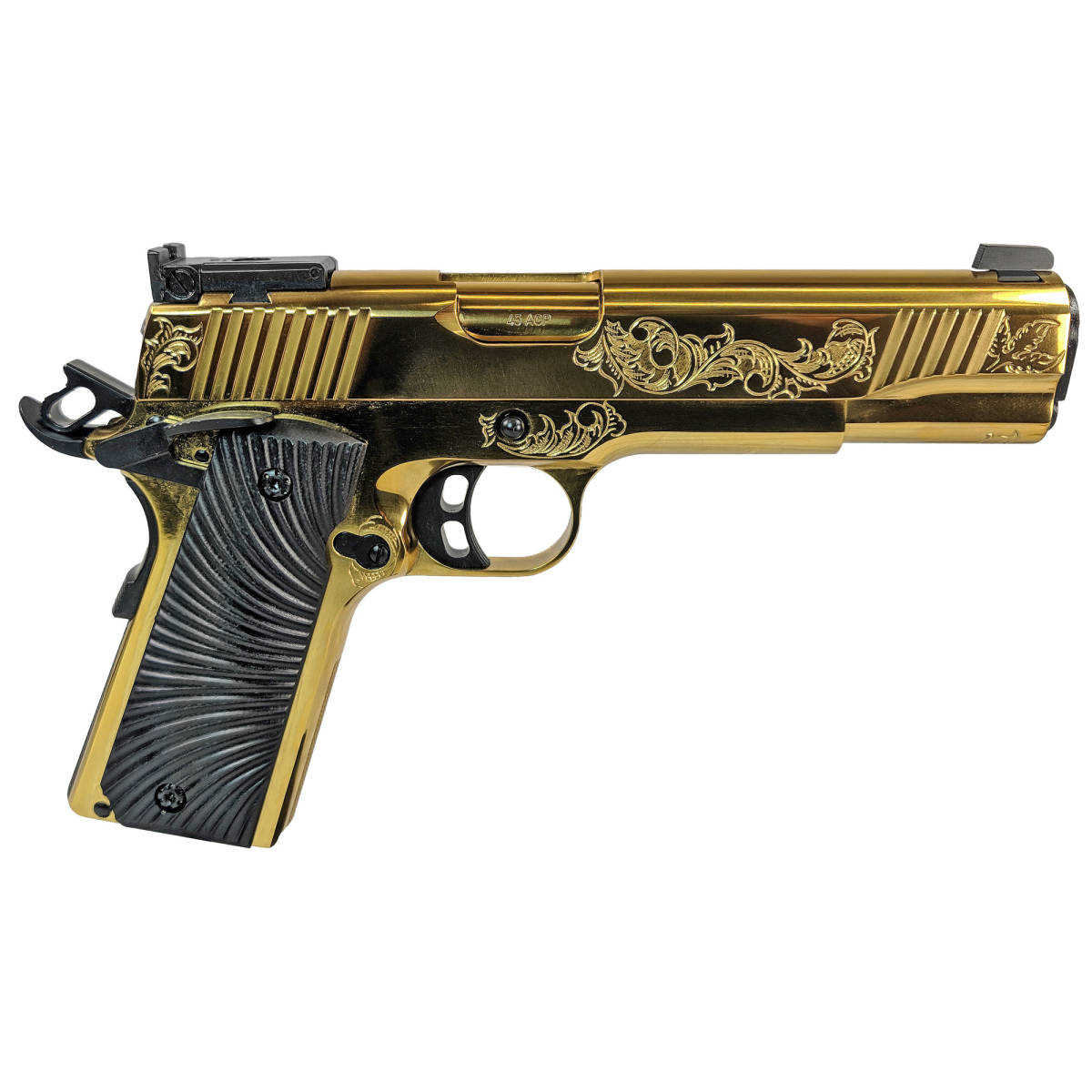 Girsan 390093 MC1911 S Lux 45 ACP 8+1 5” Gold Plated PVD Steel Barrel-img-2