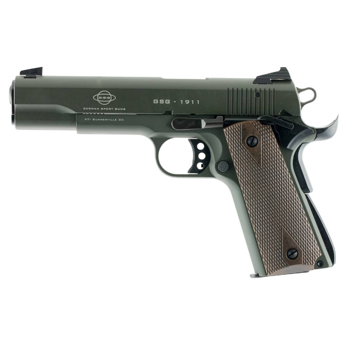 GSG GSG2210M1911G 1911 22 LR 10+1 5” Threaded Barrel, OD Green...-img-4