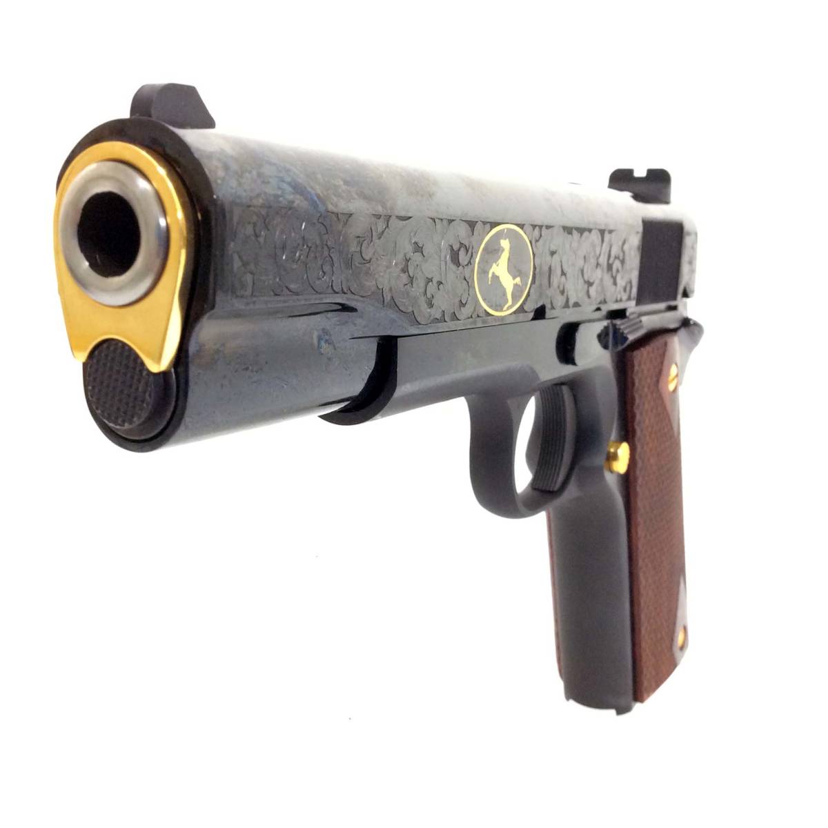 COLT 1911 HERITAGE 38 SUPER EXCLUSIVE GOLD BLUE DELUXE-img-11