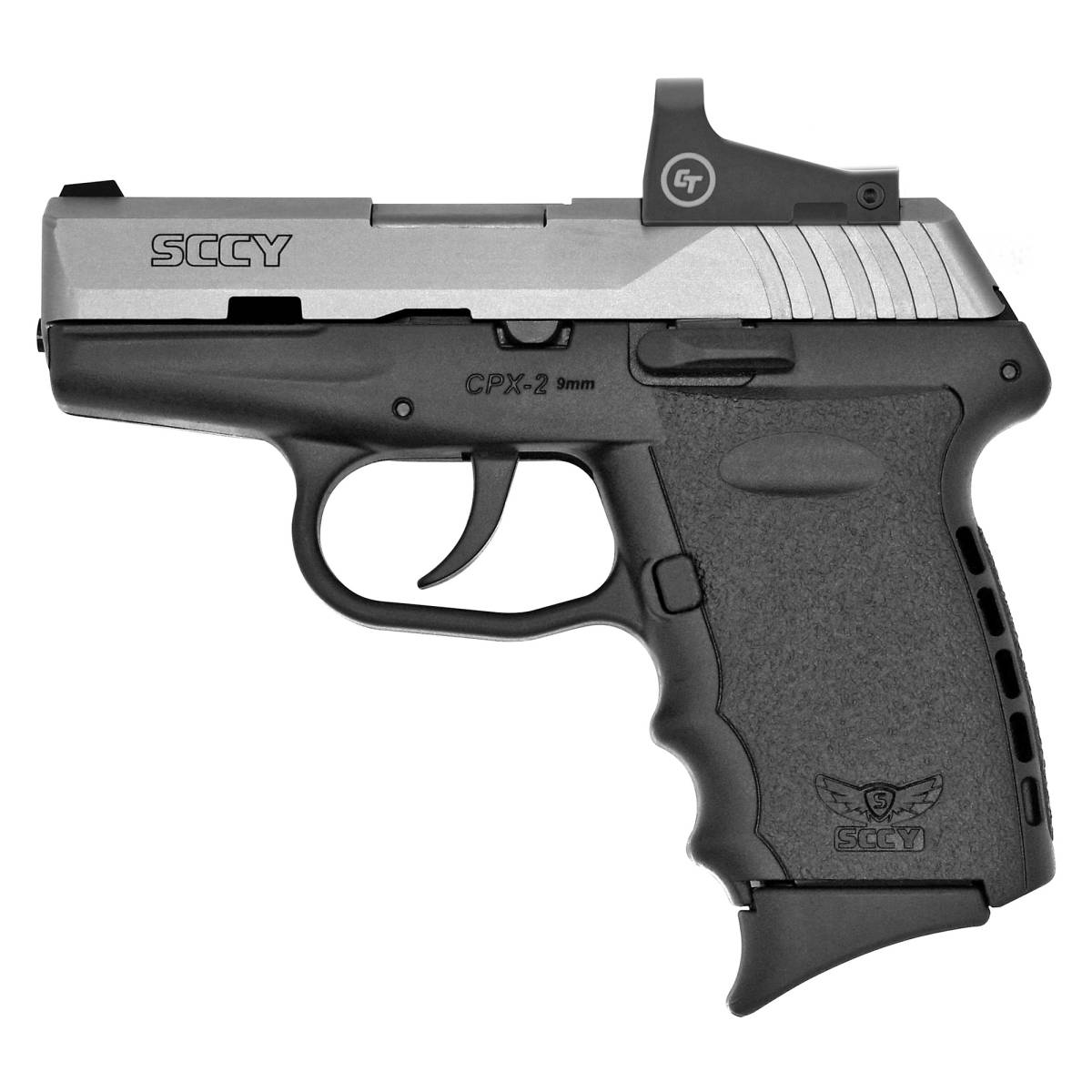 SCCY CPX-2 RD DAO 9mm (2) 10 RND Mags with a Crimson Trace CTS-1500 Reflex-img-1