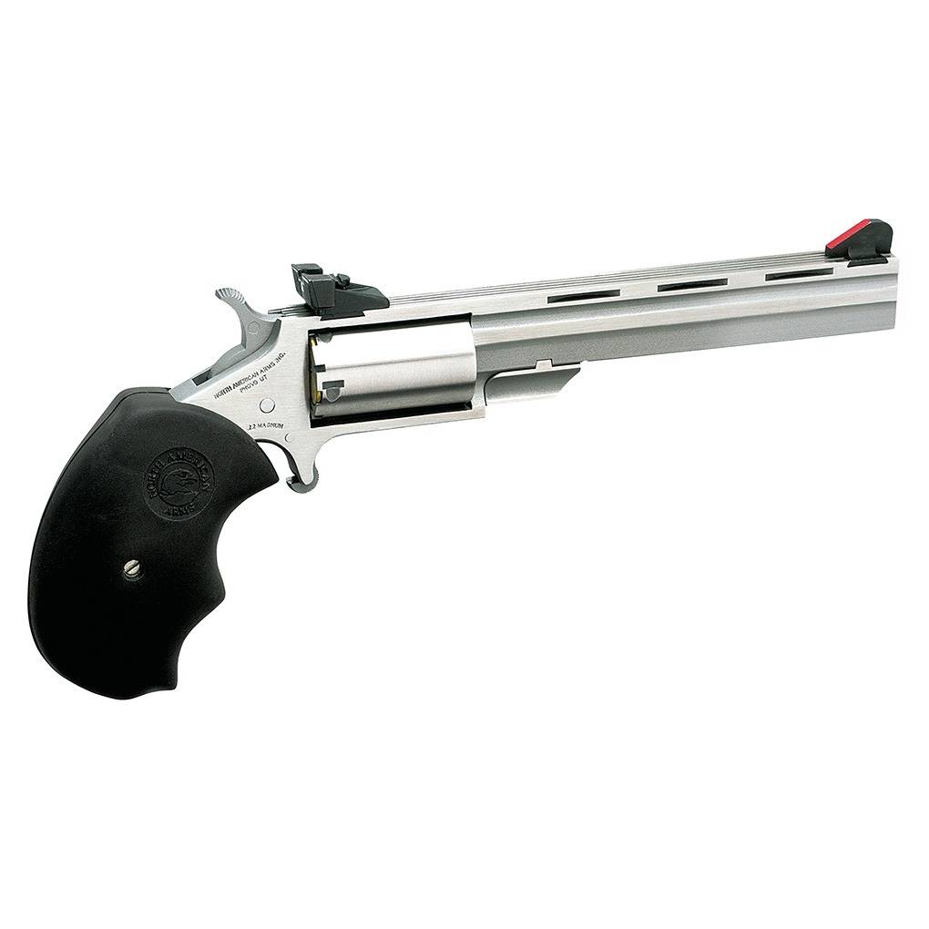 NAA Mini-Master 22 Magnum Revolver CA Compliant Mag 5rd 4” Stainless-img-0