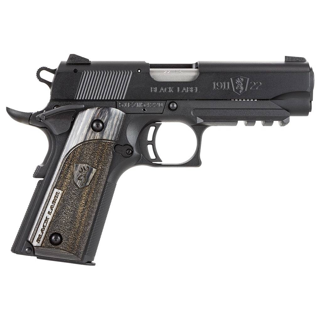 Browning 1911 Black Label Compact 22 LR 3.63" 10+1 Laminate Stainless...-img-1