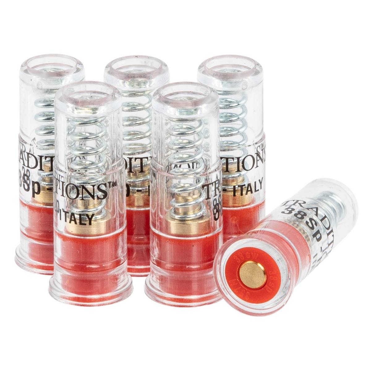 Traditions ASC38 Snap Caps Pistol 38 Special Plastic Brass Base/ 6 Pack-img-0