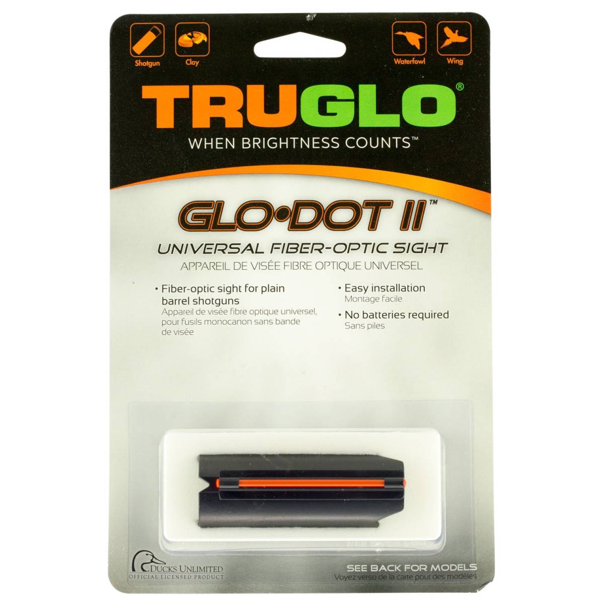 Truglo TG92A Glo-Dot II 12-20 Gauge Red Fiber Optic Black-img-0