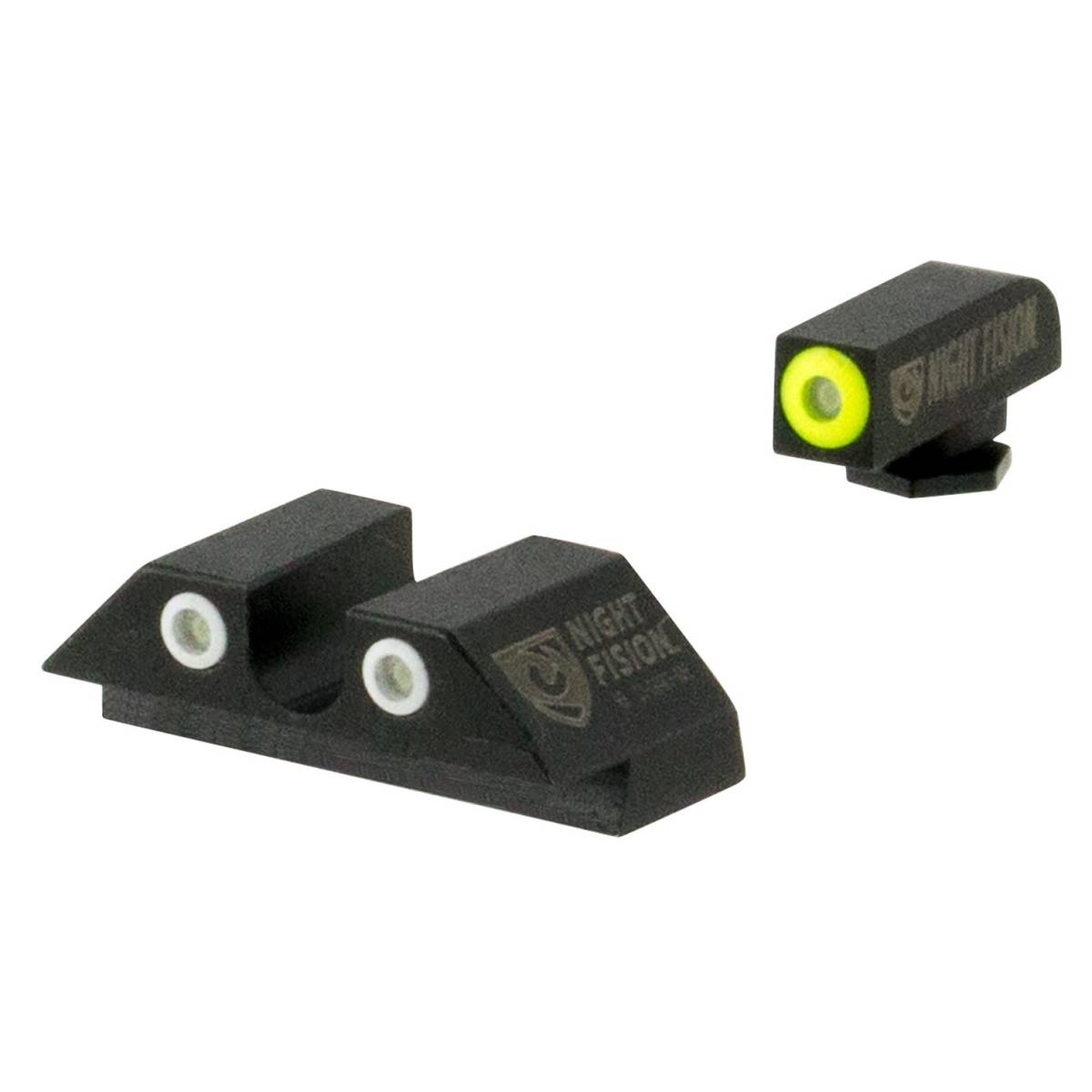 Night Fision GLK001007YGW Tritium Sights For Glock Green Yellow Outline...-img-1