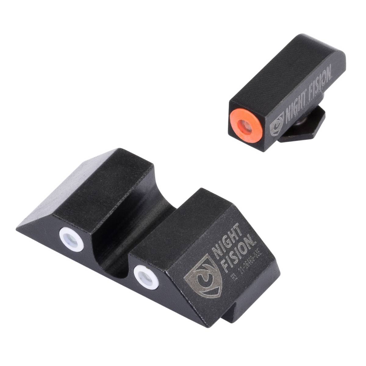Night Fision GLK001007OGW Tritium Sights For Glock Green Orange Outline...-img-1