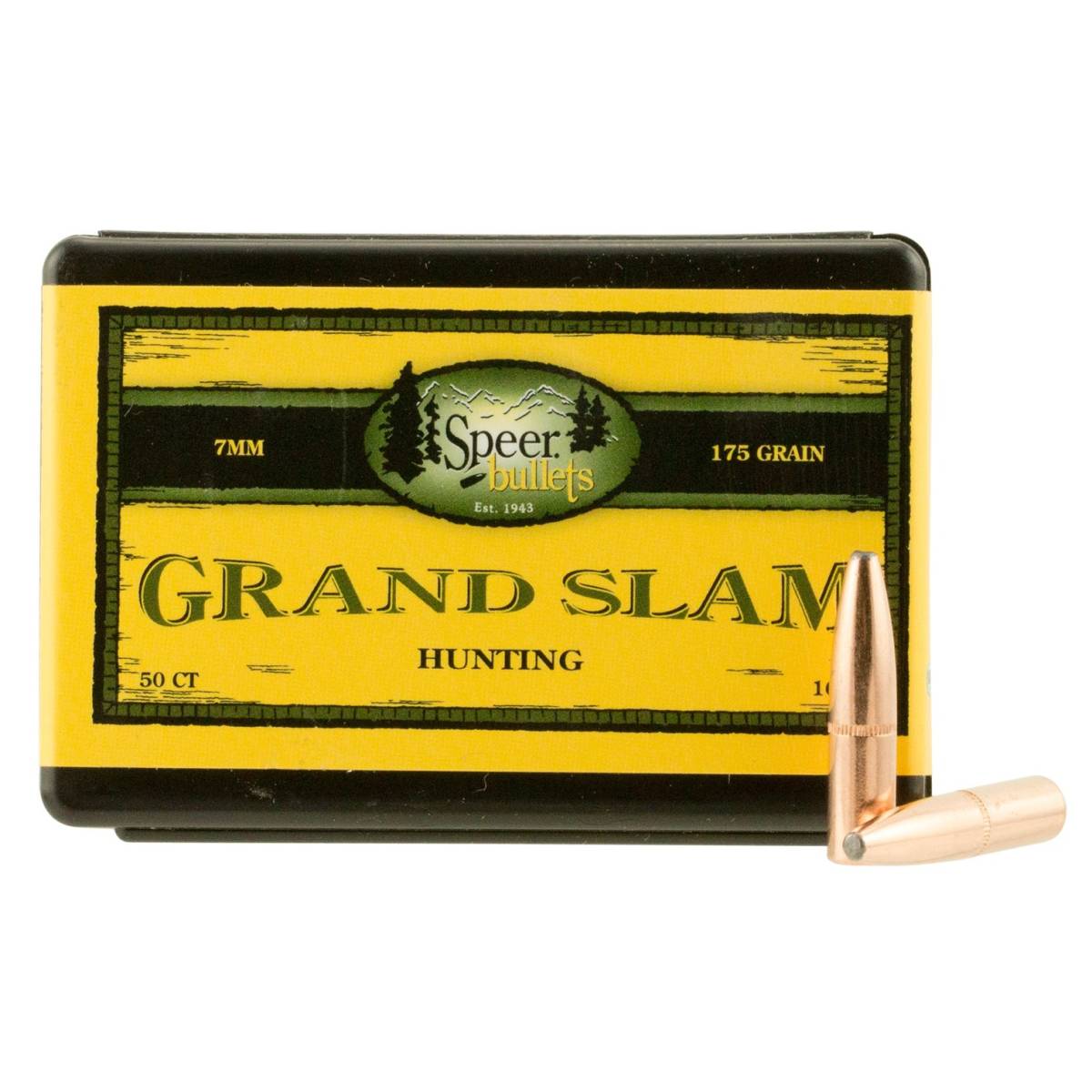 Speer 1643 grand slam 7mm 284 175 gr soft point 50 per box 5 case