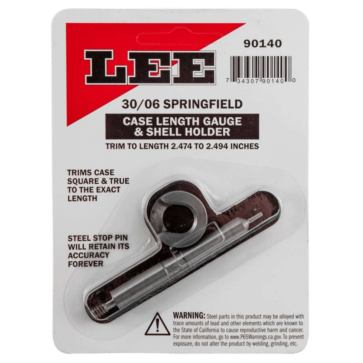 Lee Precision 90140 Case Length Gauge 30-06 Springfield Steel Works With-img-0