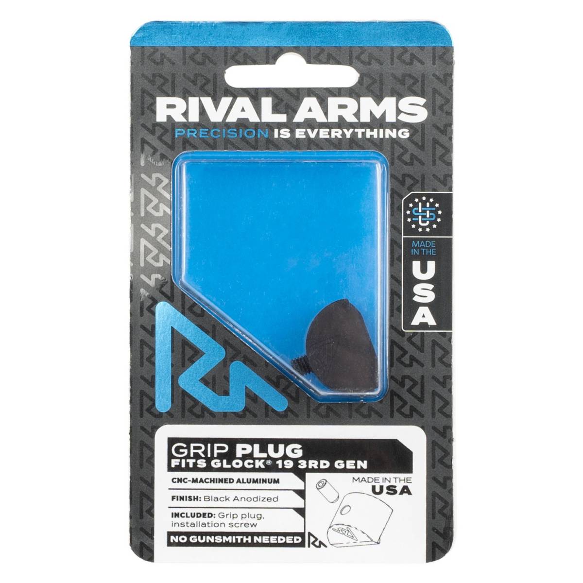 Rival Arms RA75G201A Grip Plug Compatible w/Glock 19 Gen3, Black...-img-0