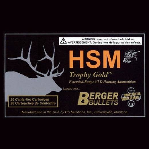 HSM 65X284140VLD Trophy Gold Extended Range 6.5x284 Norma 140 gr Berger...-img-1