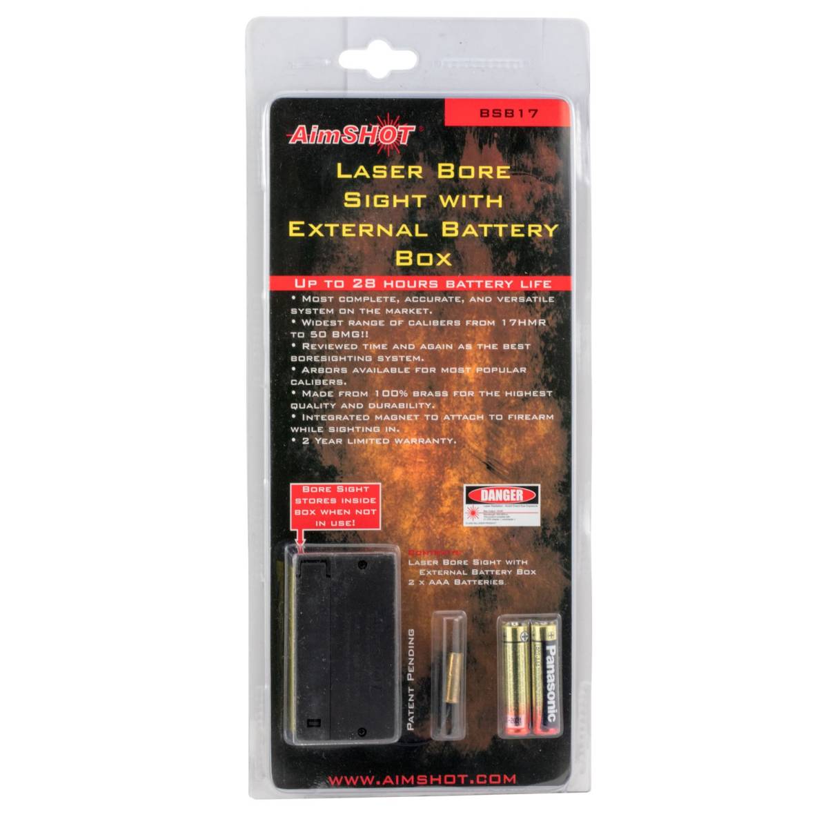 Aimshot BSB17 Laser Boresighter with External Battery Box 17 HMR Brass-img-0
