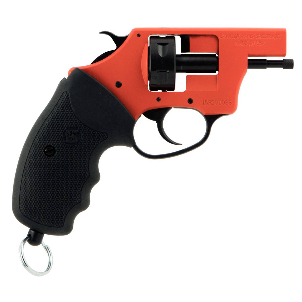 Charter Arms 82290 Pro 22 Blank, 6rd Orange Cerakote Frame, Black Rubber-img-0