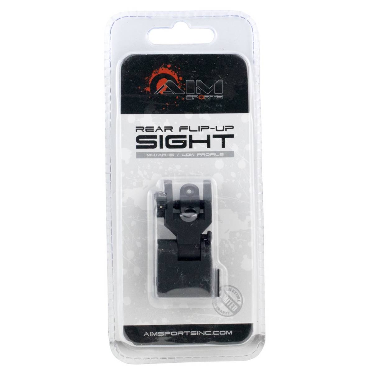 Aim Sports MT201 AR Low Profile Rear Flip Up Sight Black Anodized for AR-15-img-1