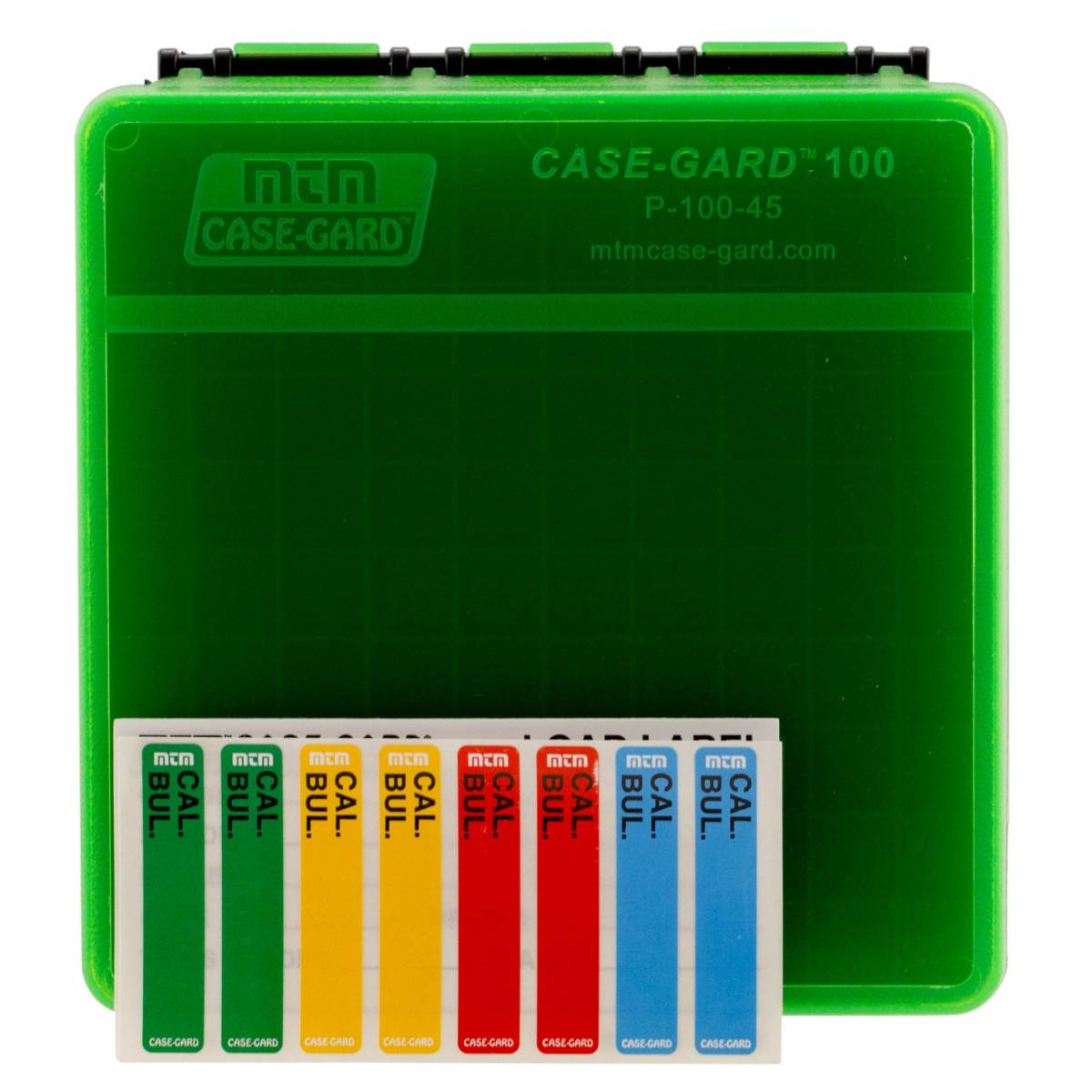 MTM Case-Gard P1004516T P-100 45 ACP 10mm Auto Green Plastic 100rd-img-0