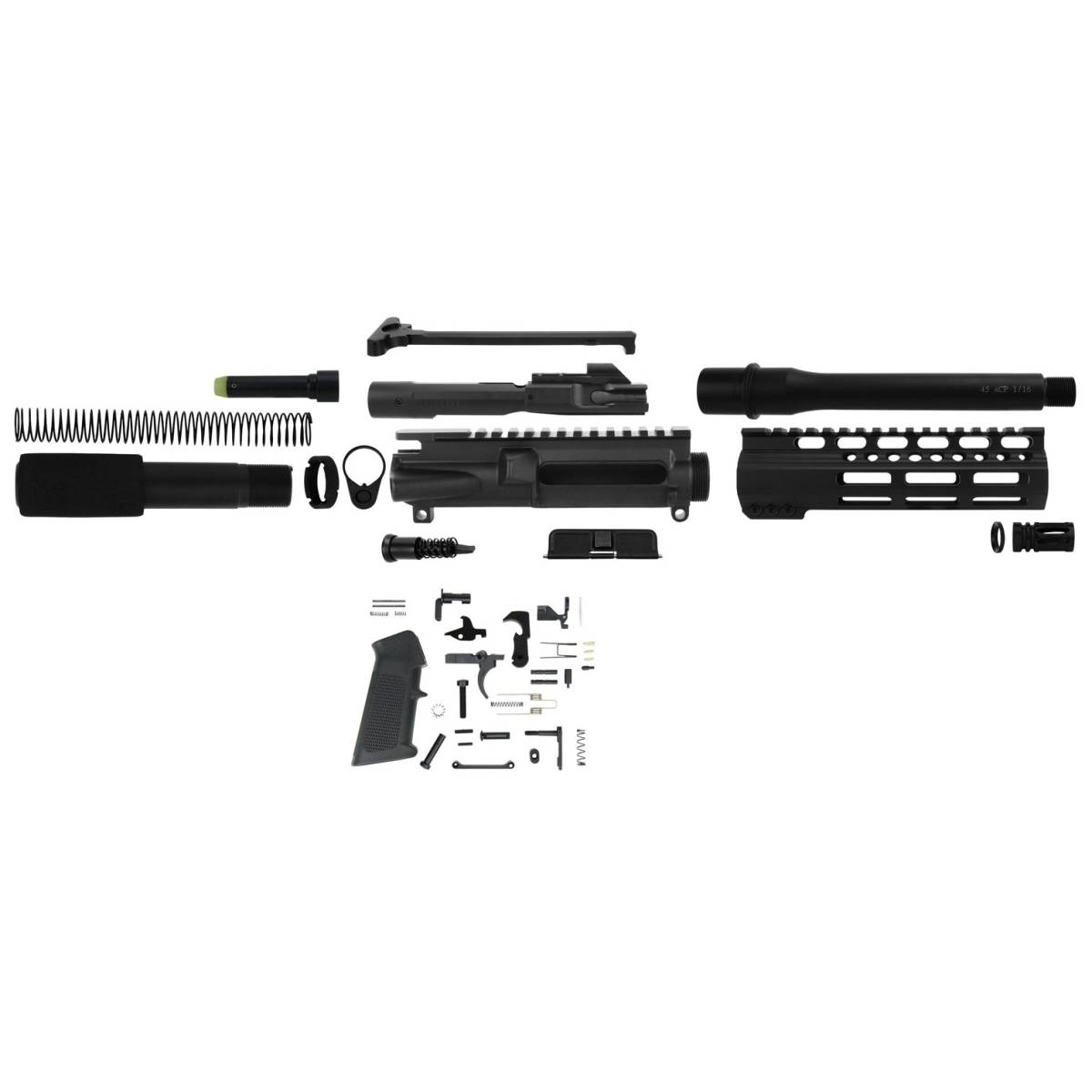 TacFire SSPK45ACPLPK AR Build Kit Pistol 45 ACP AR-10 Black Nitride...-img-0
