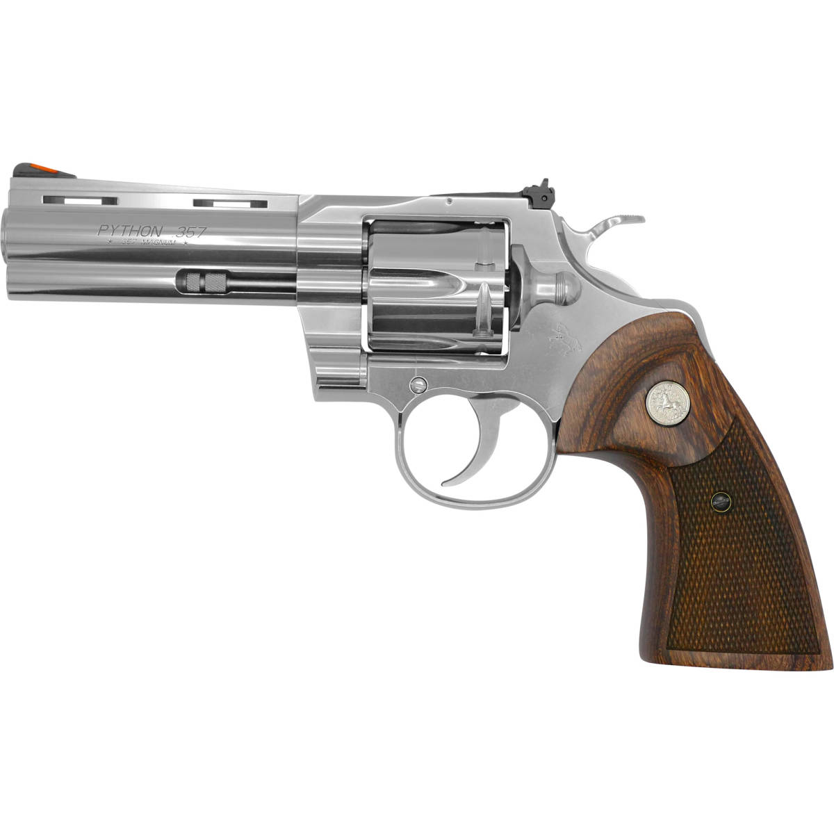 Colt Python 357 Magnum Revolver 6 Round 4.25” Stainless Steel Walnut...-img-2