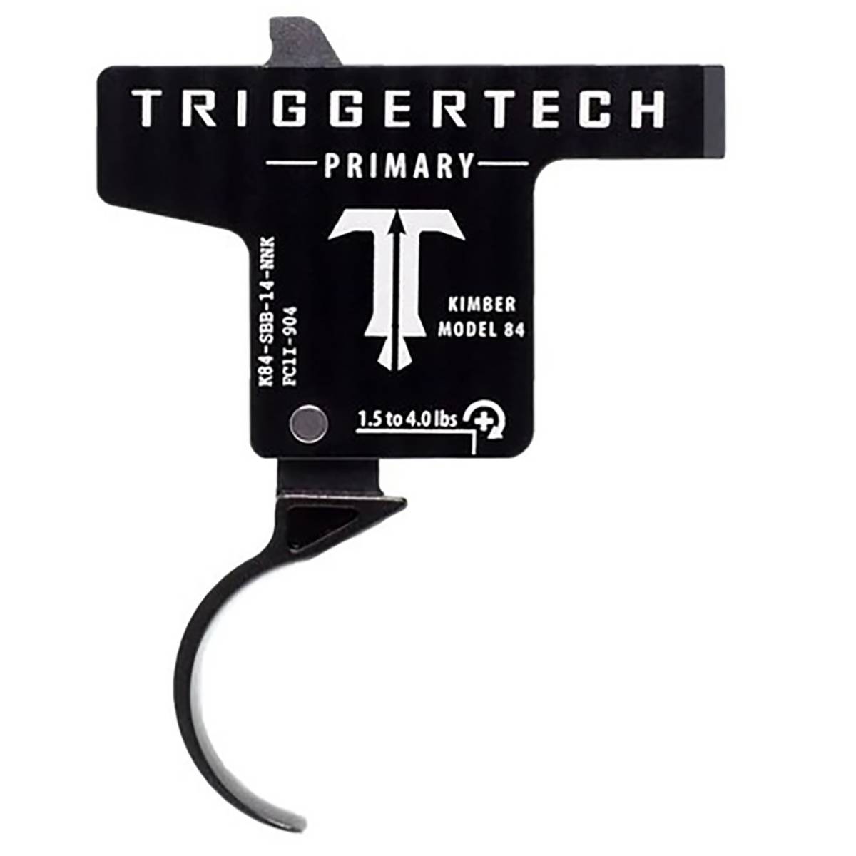 TriggerTech K84SBB14NNK Primary Single-Stage Curved Trigger with 1.50-4...-img-0