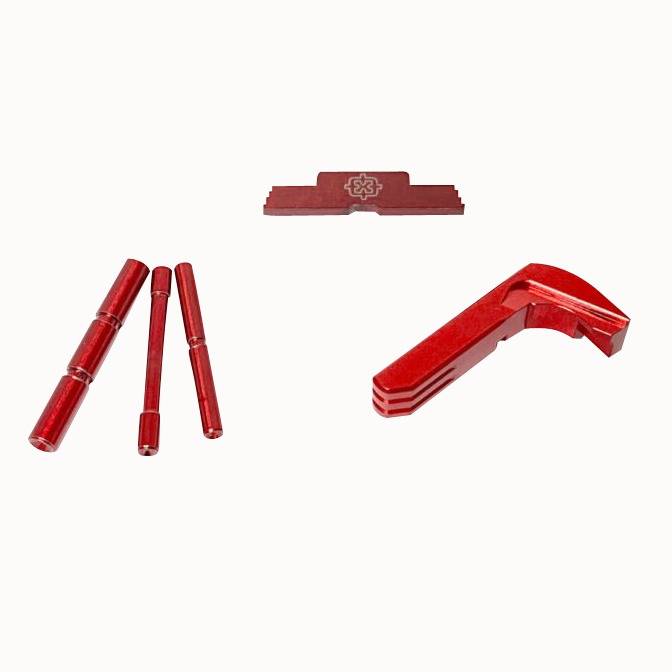 Cross Armory CRG4OKRD 3 Piece Kit Extended Compatible w/Glock Gen4 Red...-img-0