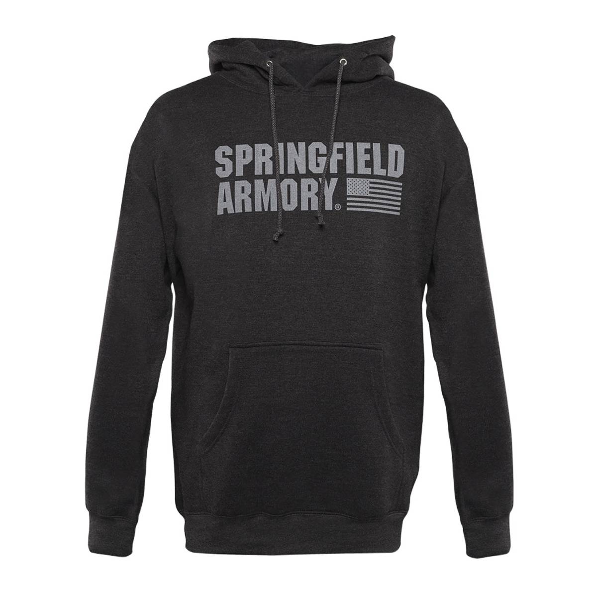 Springfield Armory GEP1663S Flag Logo Men’s Charcoal Gray Long Sleeve...-img-0