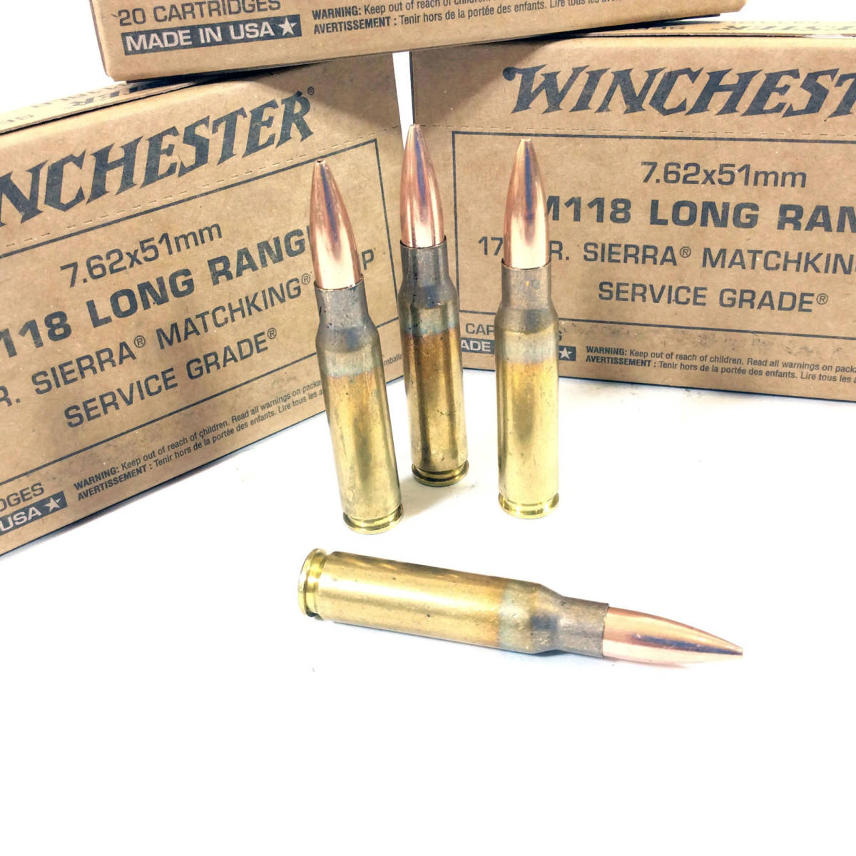 Winchester Sierra 7.62x51mm NATO 175 gr MatchKing Hollow Point 762 ...