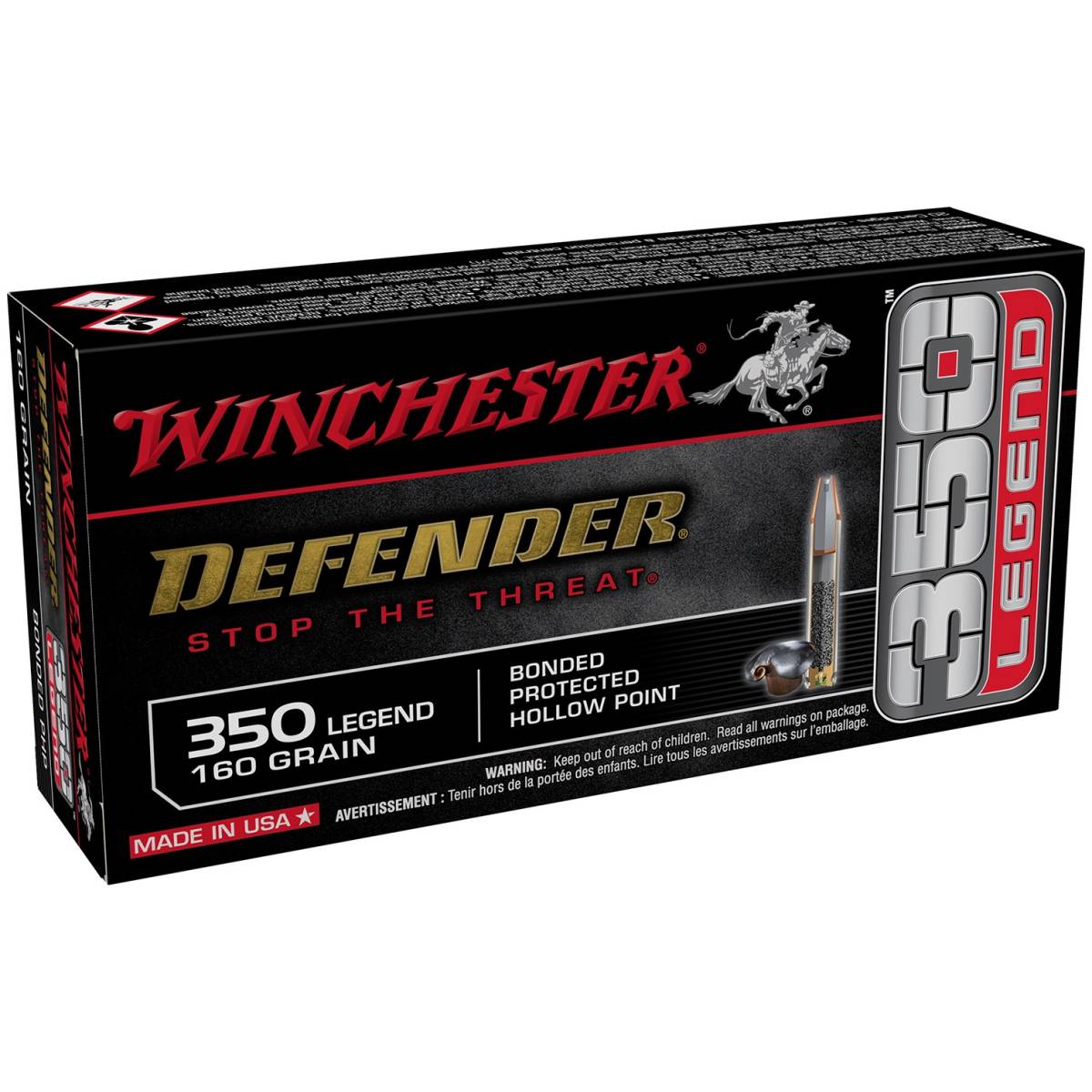 Winchester Ammo S350PDB Defender 350 Legend 160 gr Bonded Protected...-img-0