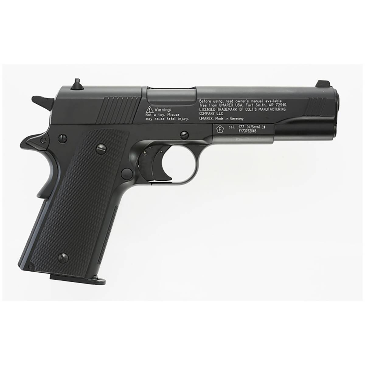 Umarex Colt Air Guns 2254000 1911 CO2 177 Pellet 8rd Black Polymer Grips-img-0